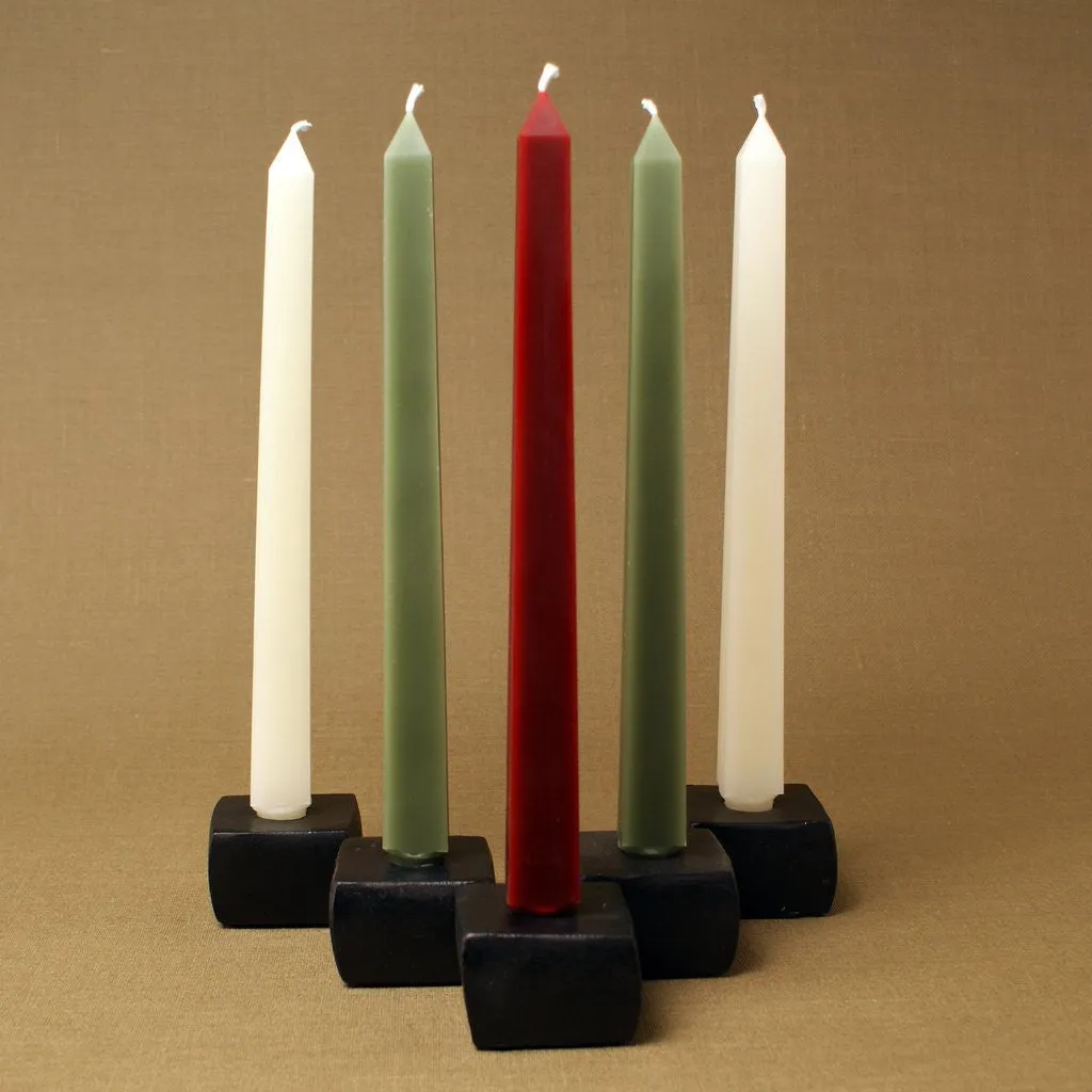Made in NY Beeswax Candle Square Tapers Black