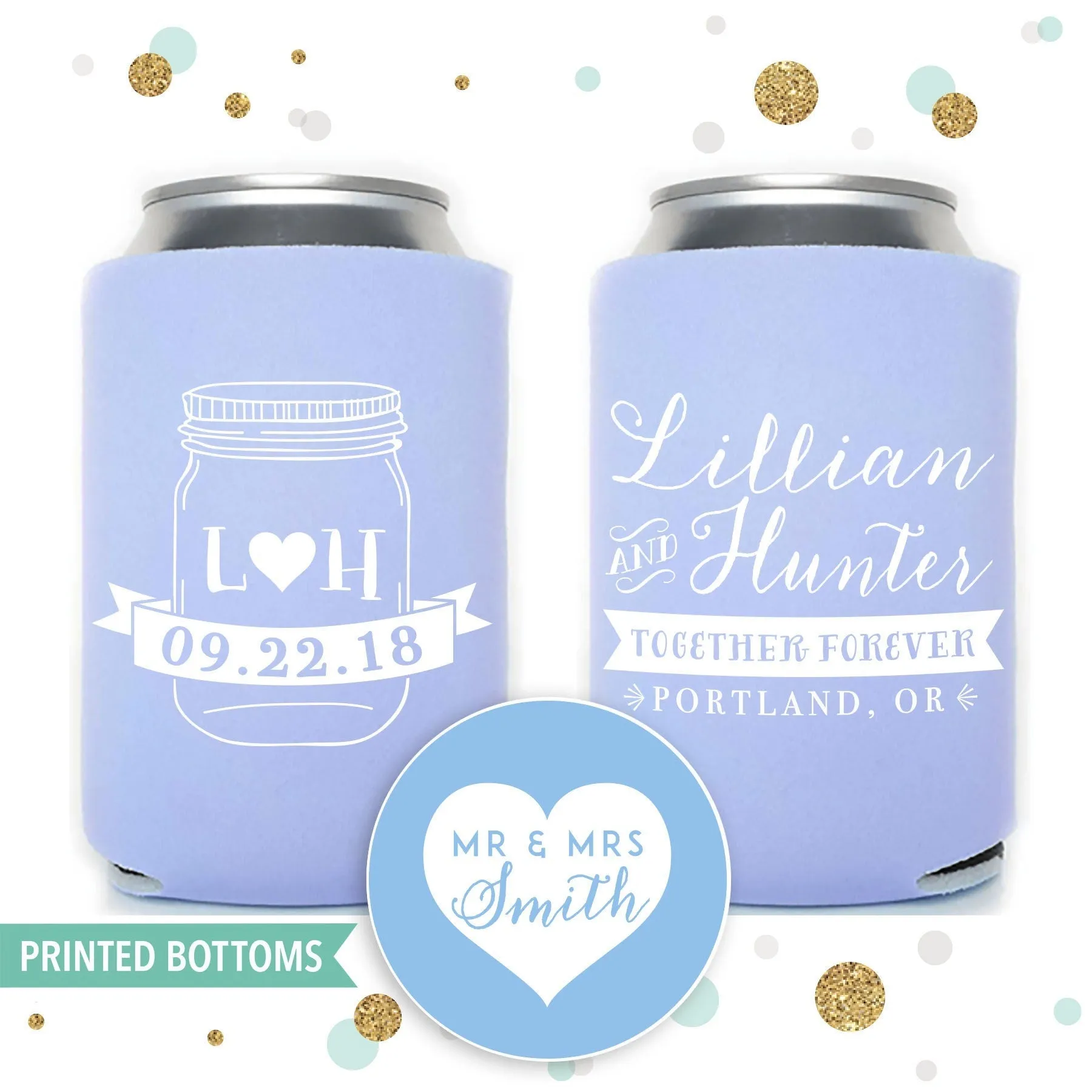 Mason Jar - Bottom-Printed