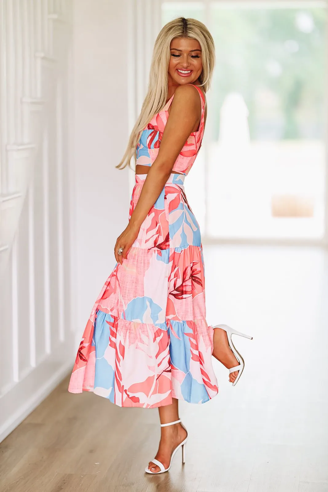 Maui Bound Maxi Skirt - Pink