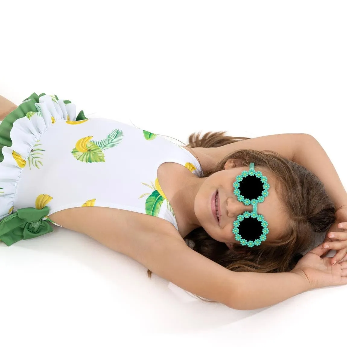 MEIA PATA - Tropical Print Acapulco Swimsuit - Green