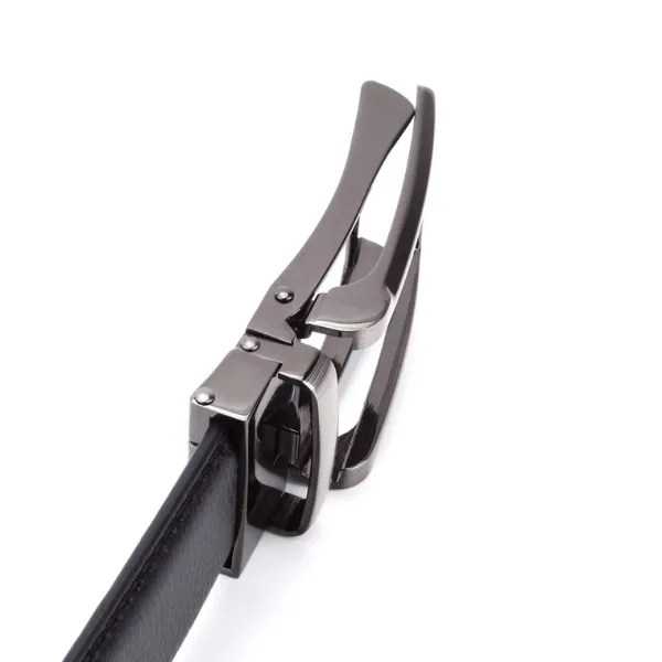 MELVIN - Genuine Leather Ratchet Belt for Men - Automatic Buckle, No holes - Coffee, 35 mm