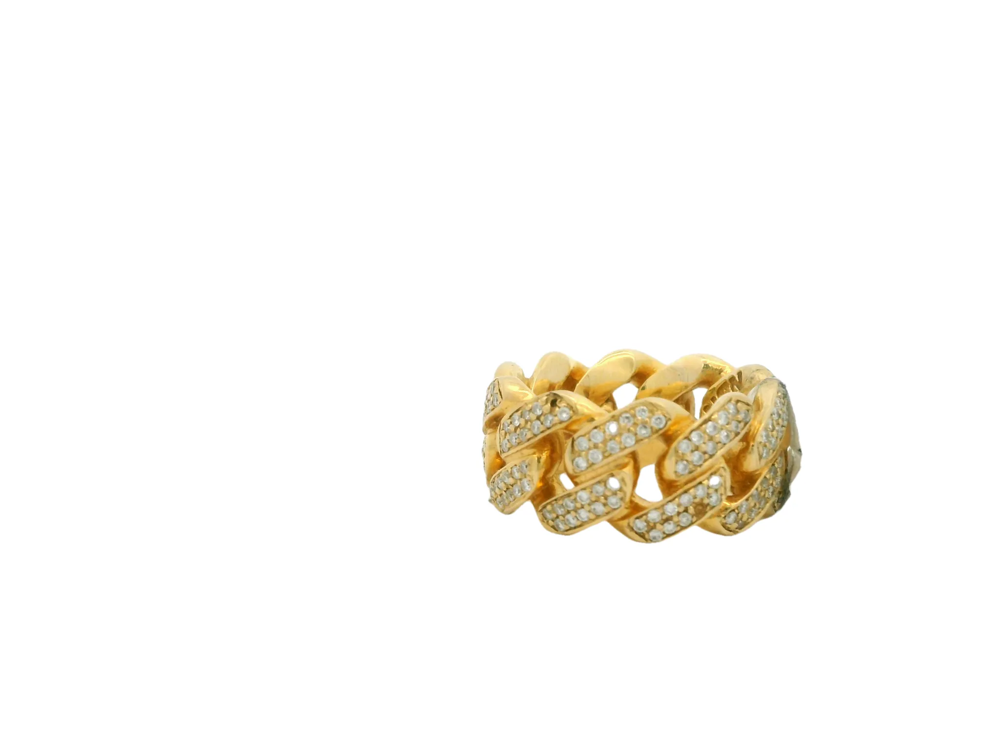 Men's 14kt Yellow Gold Diamond Band Ring