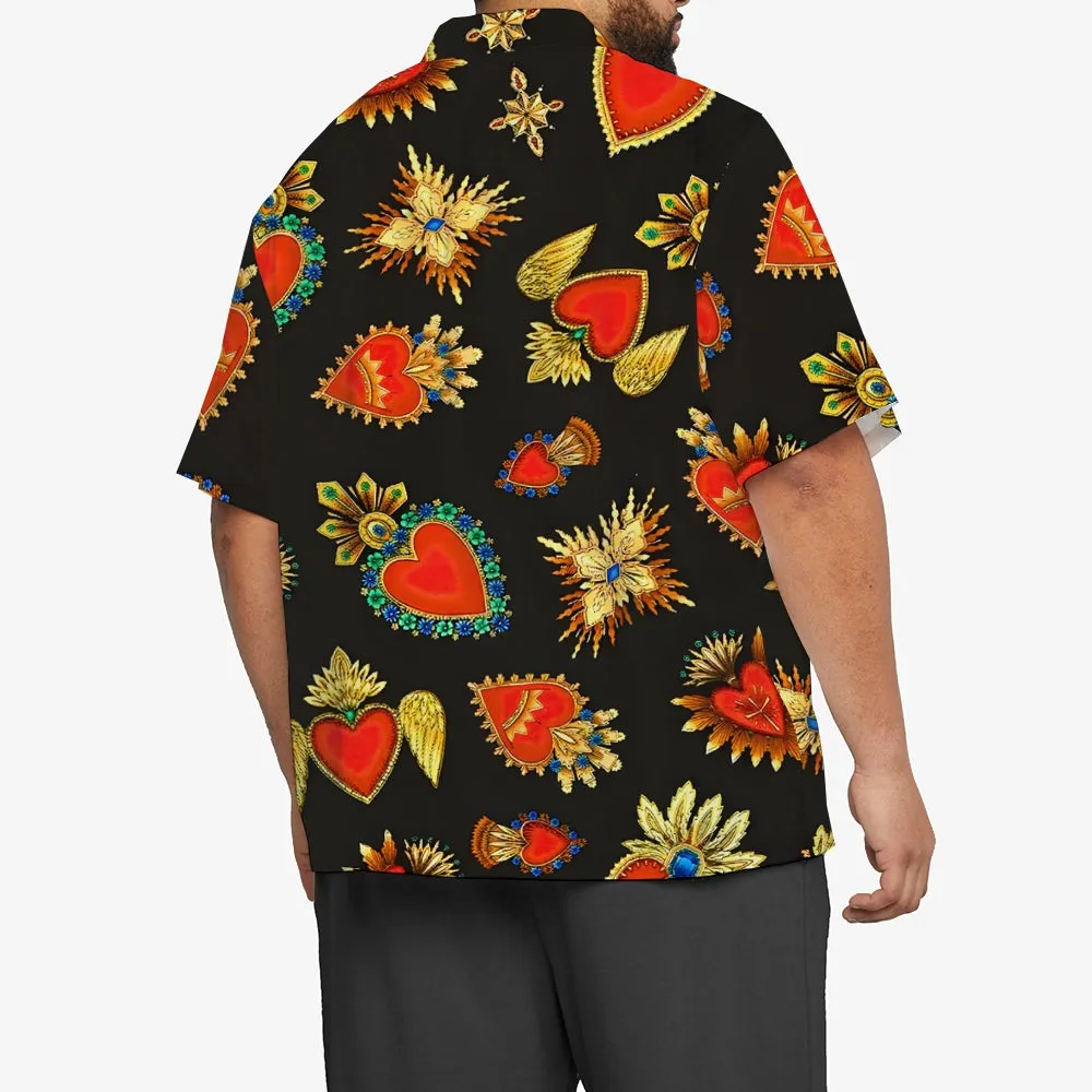 Men's Cartoon Pattern Print Short Sleeve Shirt 2412006697