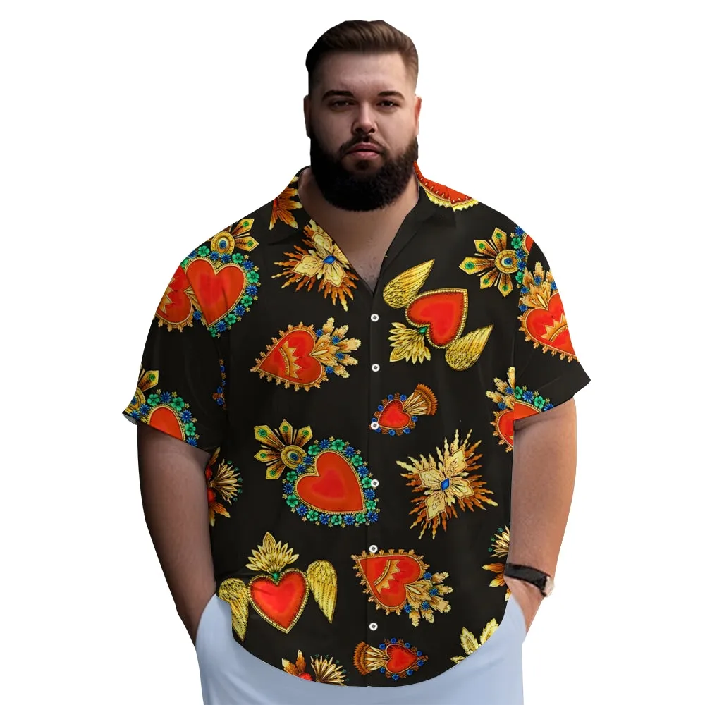 Men's Cartoon Pattern Print Short Sleeve Shirt 2412006697