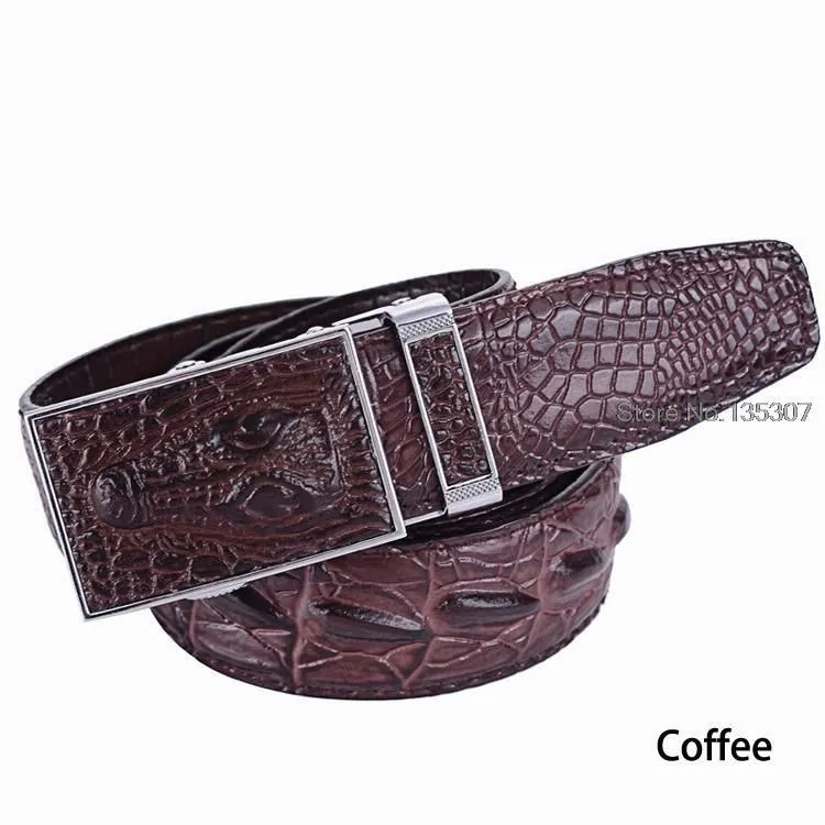 Men's Crocodile Design Automatic Buckle