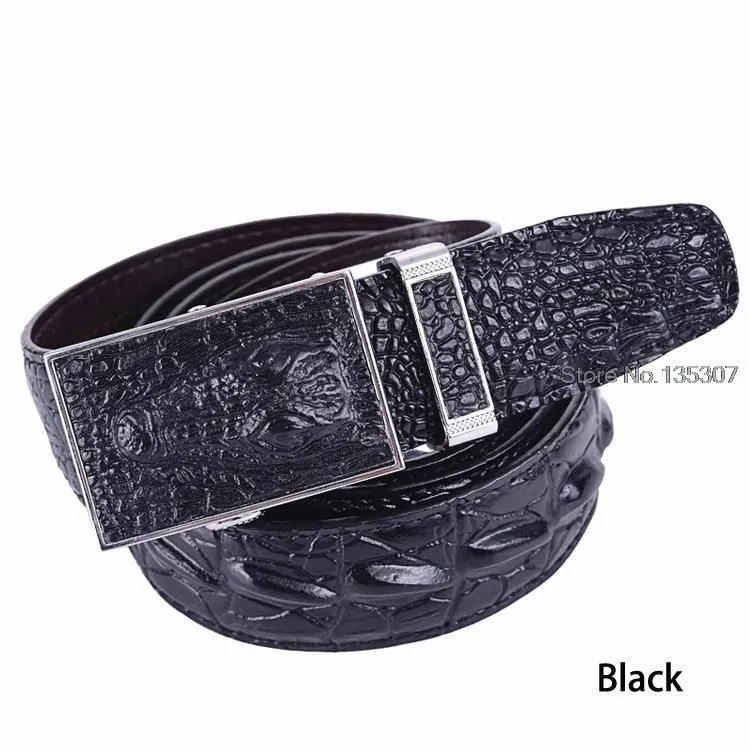 Men's Crocodile Design Automatic Buckle