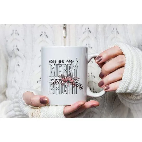 Merry and Bright modern retro Christmas