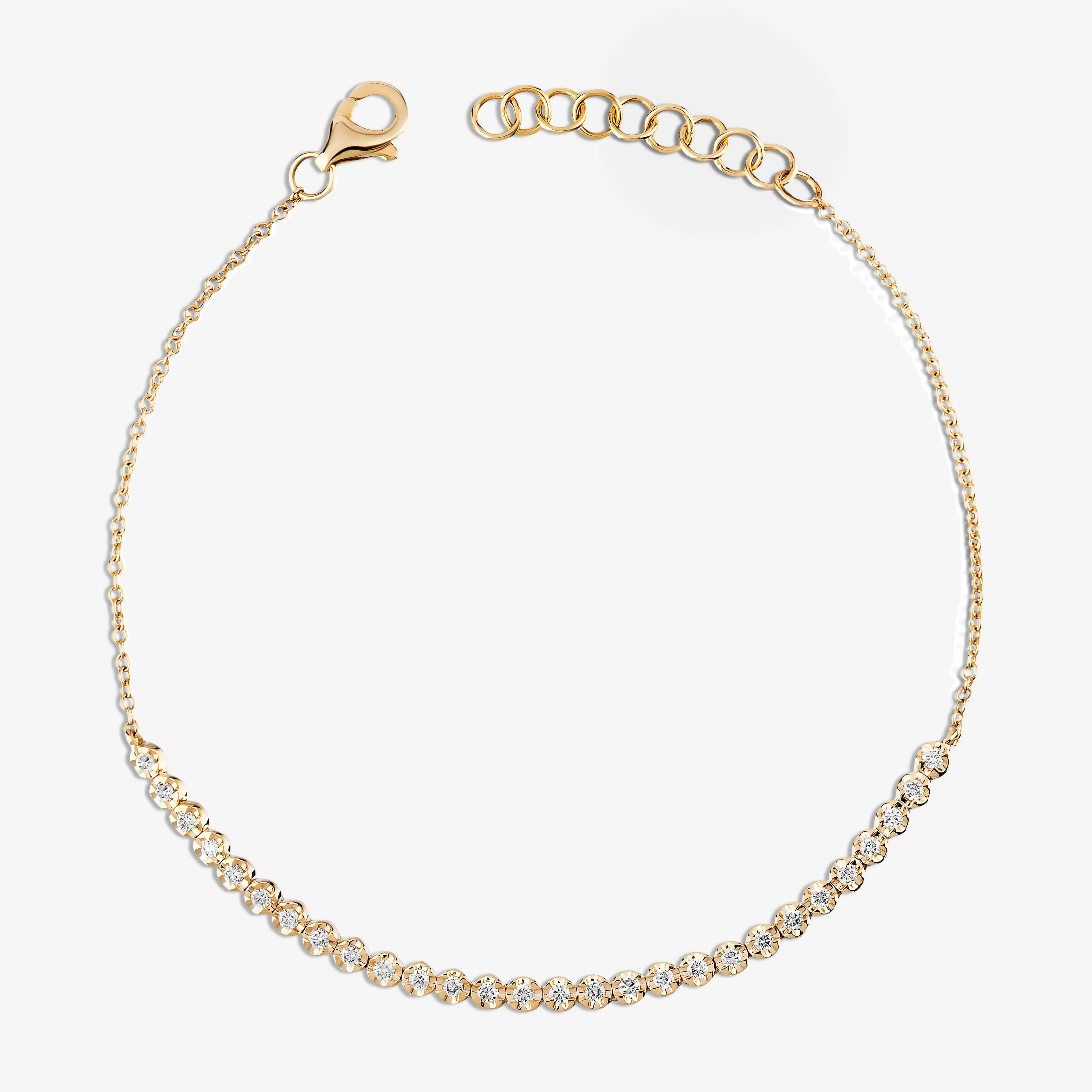 Mini Crown Set Diamond Tennis Bracelet