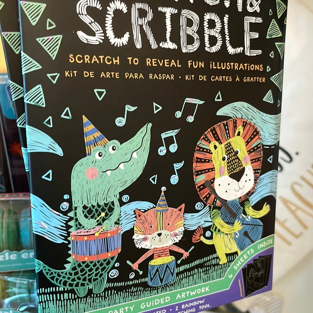 Mini Safari animal  Scratch and Scribble Pad