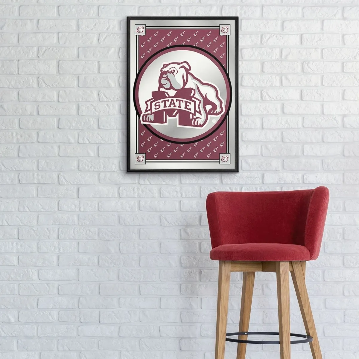 Mississippi State Bulldogs: Team Spirit, Mascot - Framed Mirrored Wall Sign