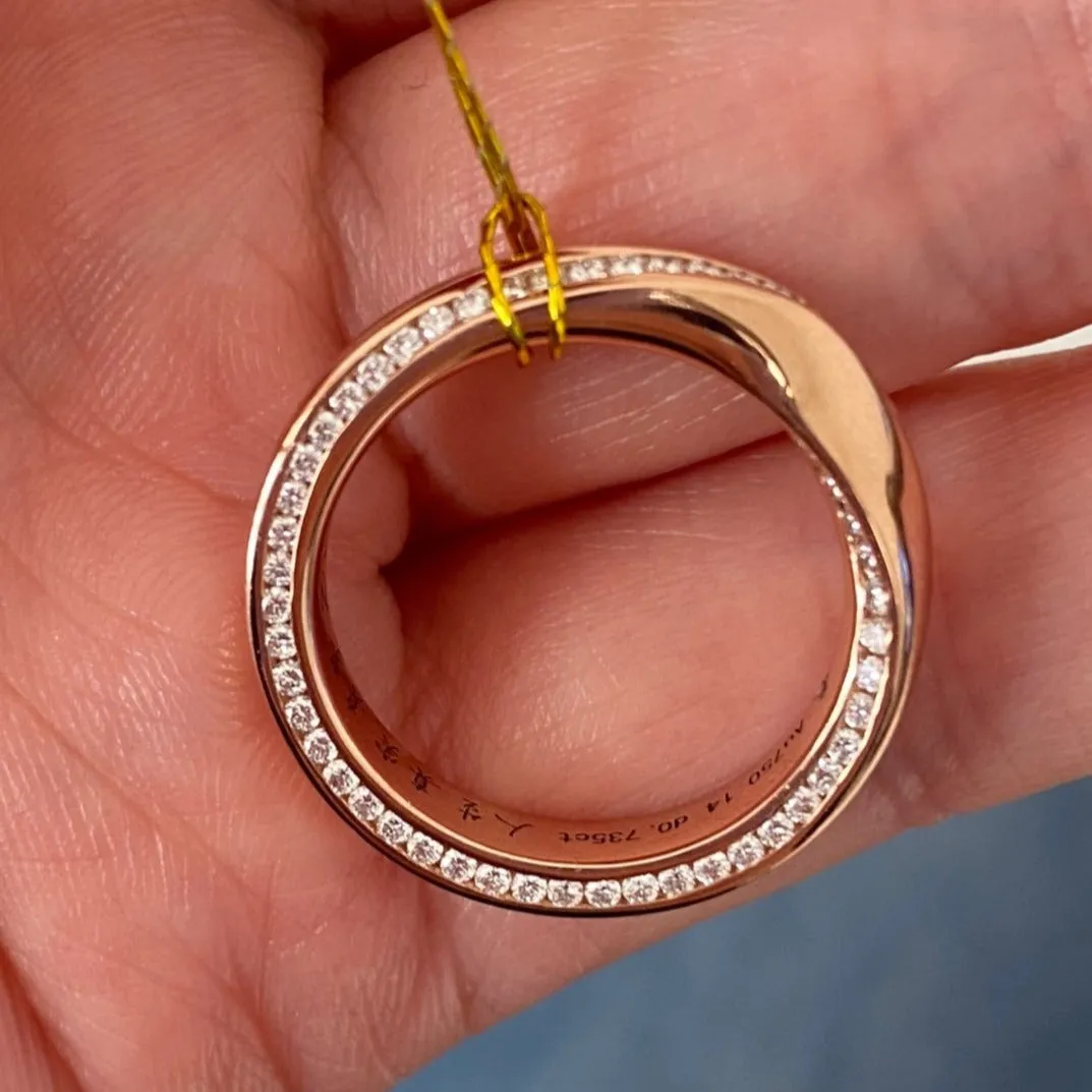 Mobius Strip Diamond Eternity Wide Band