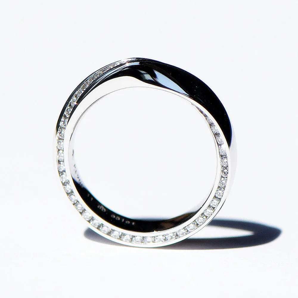 Mobius Strip Diamond Eternity Wide Band