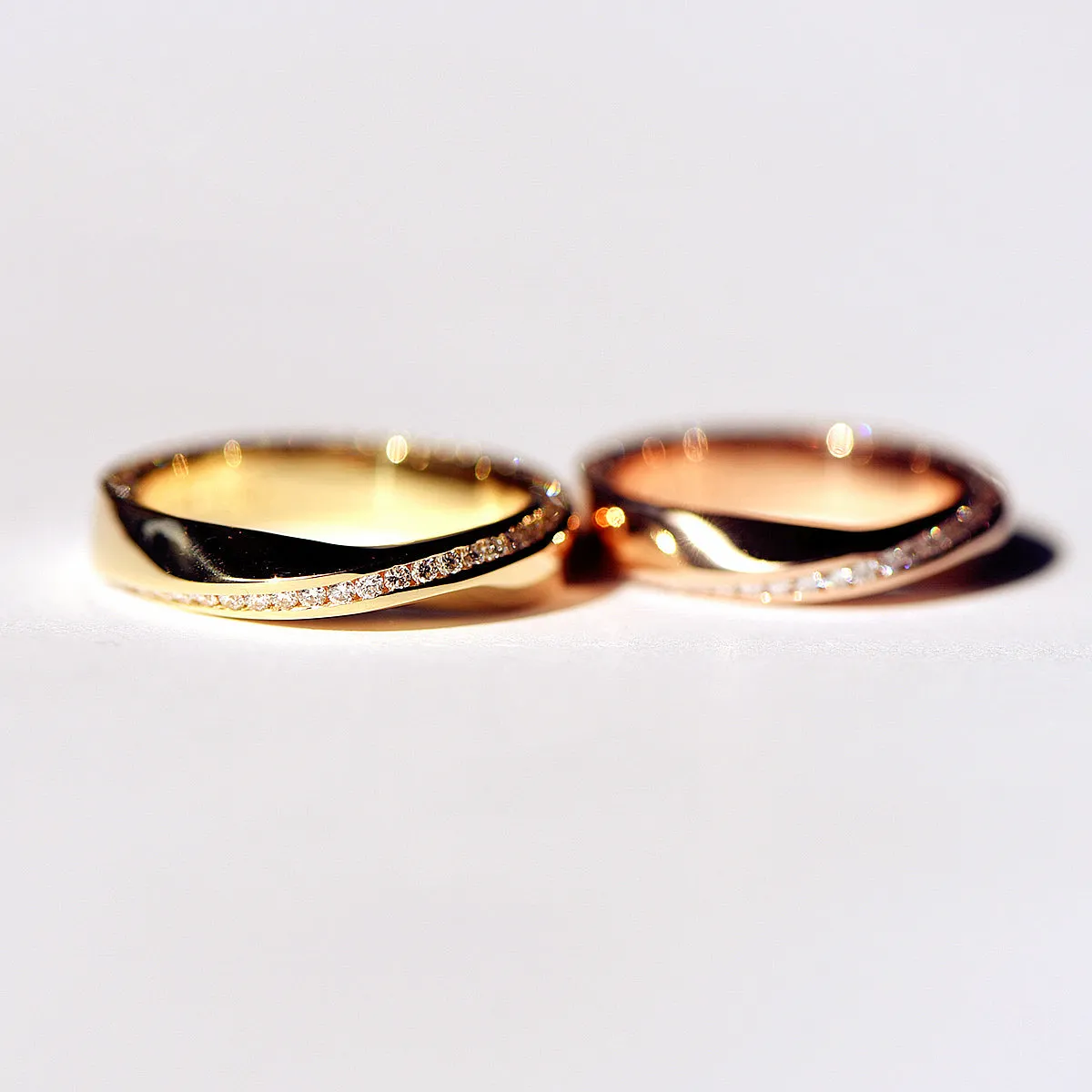 Mobius Strip Diamond Eternity Wide Band