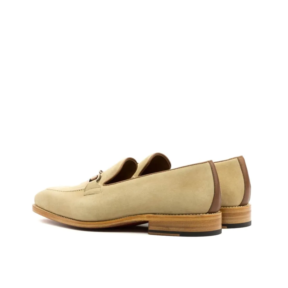 Mocassin à mors en daim beige