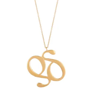 Monogram Gold Pendant Necklace