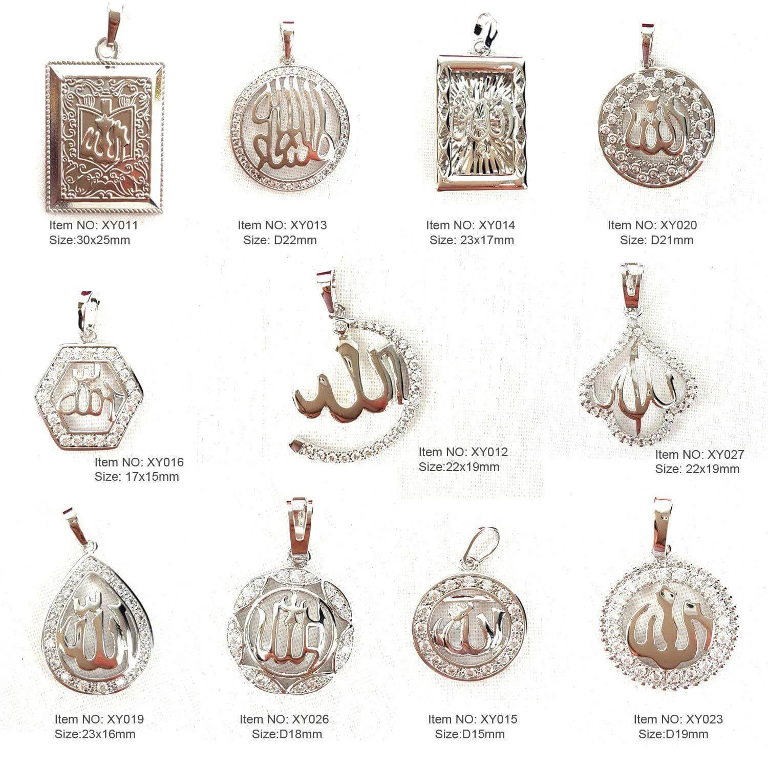 Muslim Islamic Allah Necklace Pendant Shahada Arabic