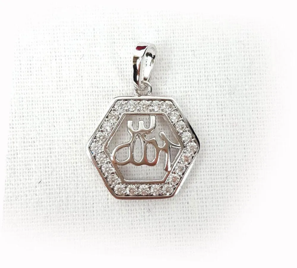 Muslim Islamic Allah Necklace Pendant Shahada Arabic