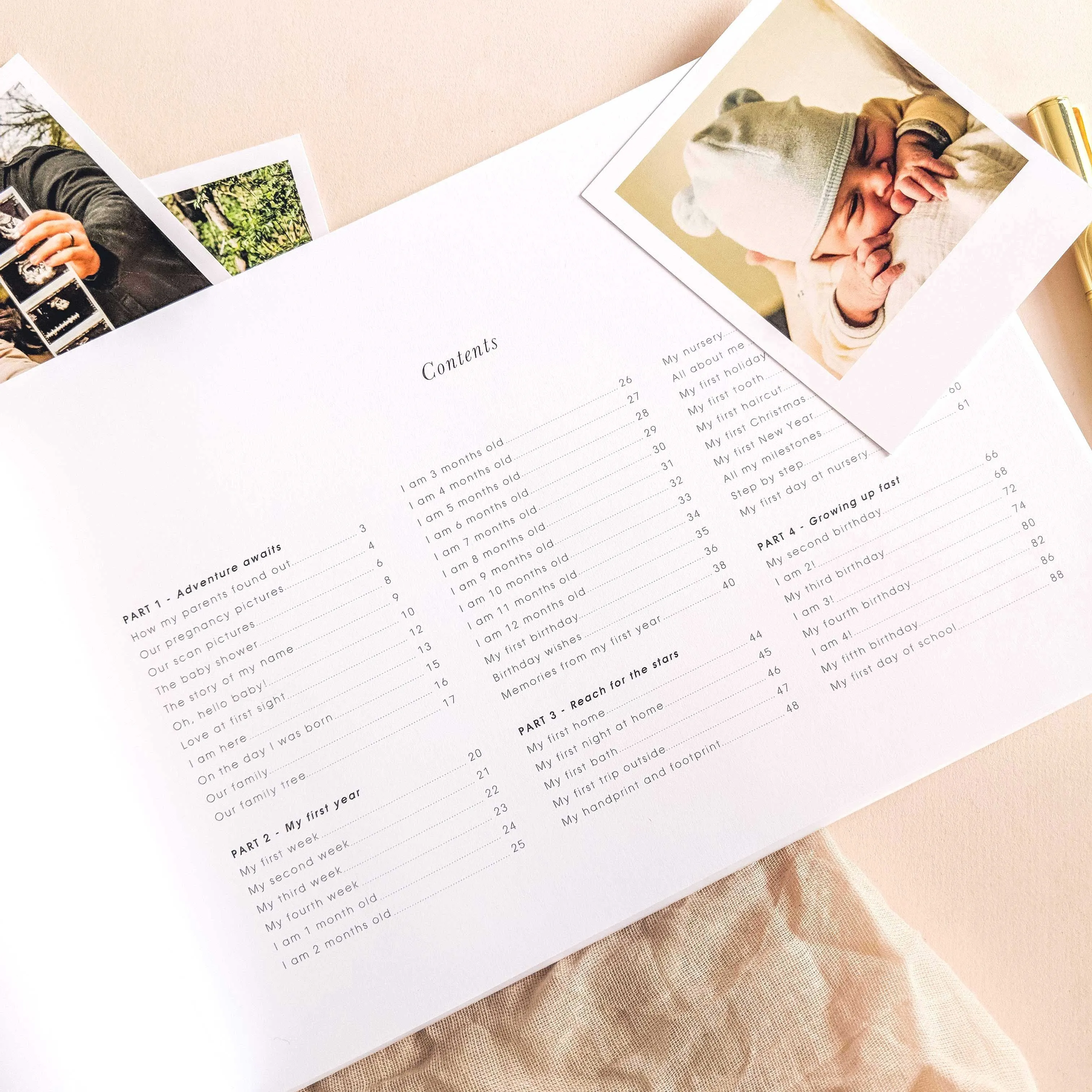 'My Baby Journal' Luxury Record Book | Mustard
