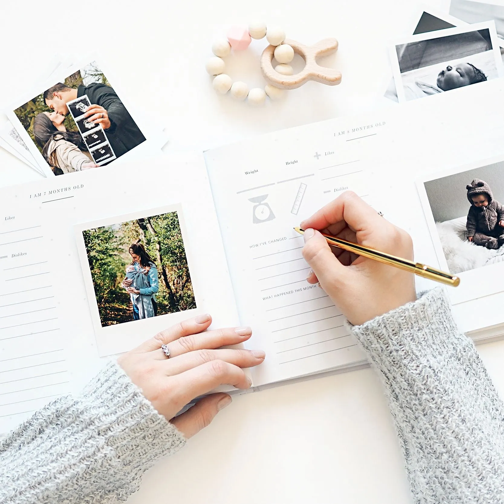 'My Baby Journal' Luxury Record Book | Mustard