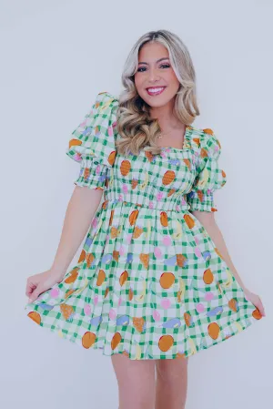 Naturally Sweet Fruit Print Mini Dress