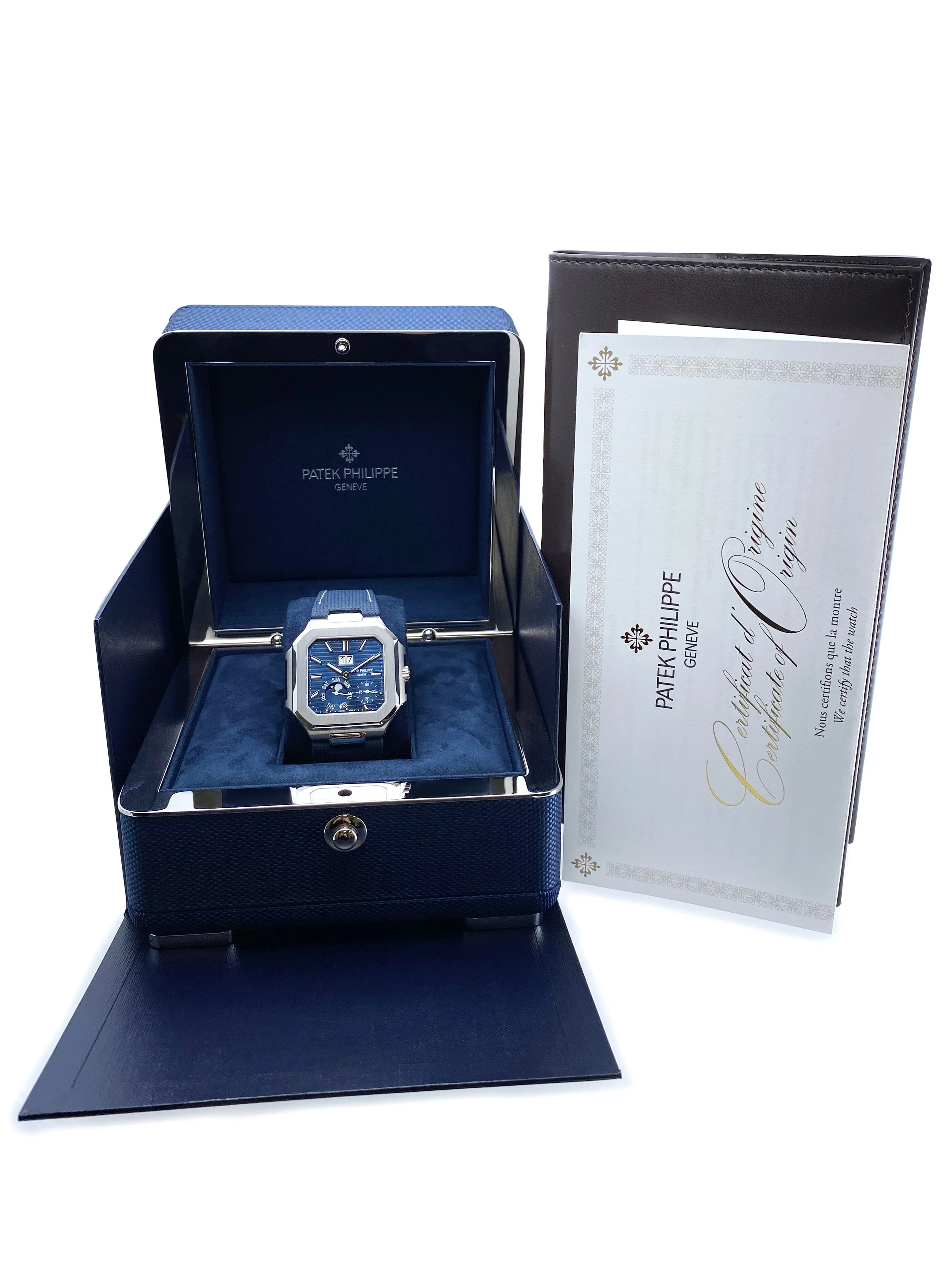 New Patek Philippe Cubitus 5822P Blue Dial Mens Watch Box Papers