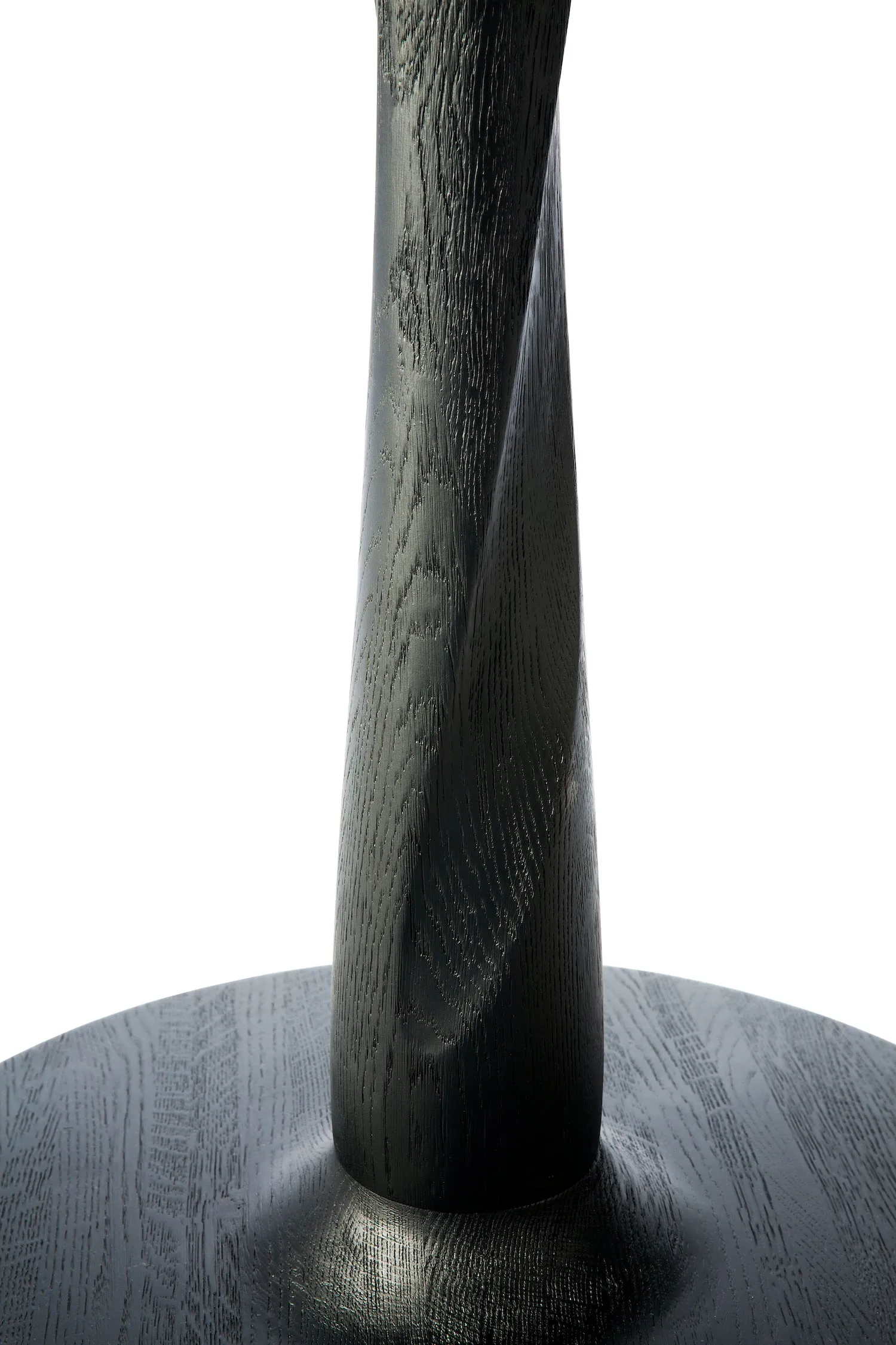 Oak Torsion Square Black Dining Table