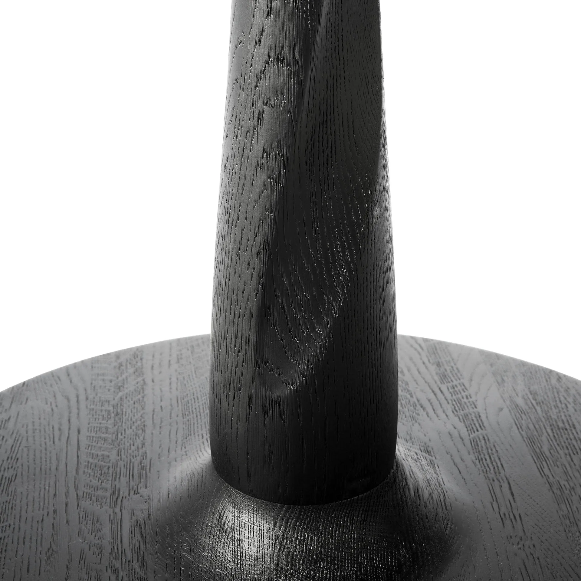 Oak Torsion Square Black Dining Table