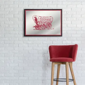 Oklahoma Sooners: Wagon - Framed Mirrored Wall Sign