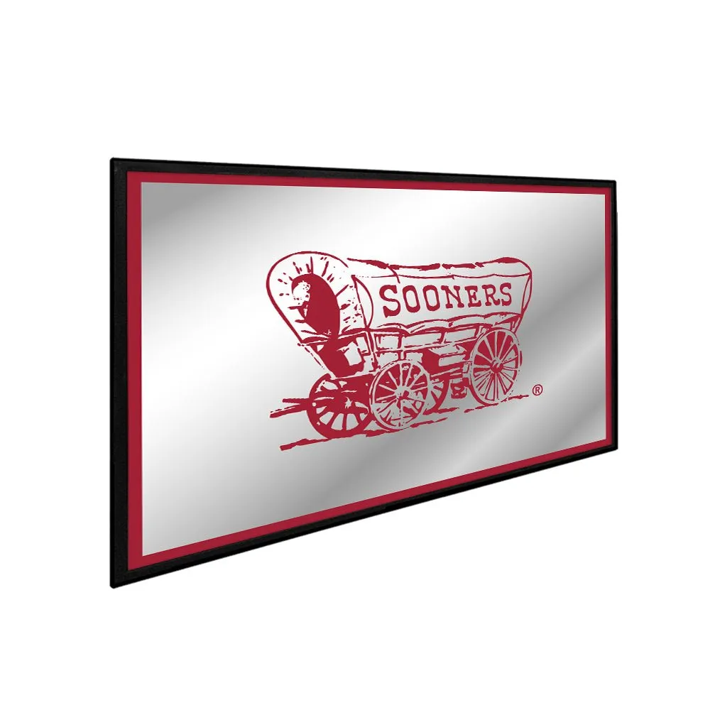 Oklahoma Sooners: Wagon - Framed Mirrored Wall Sign