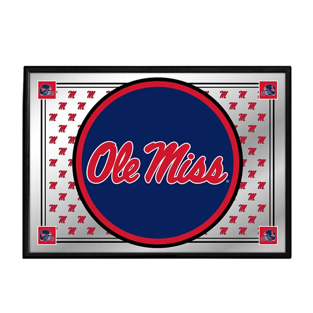 Ole Miss Rebels: Team Spirit - Framed Mirrored Wall Sign