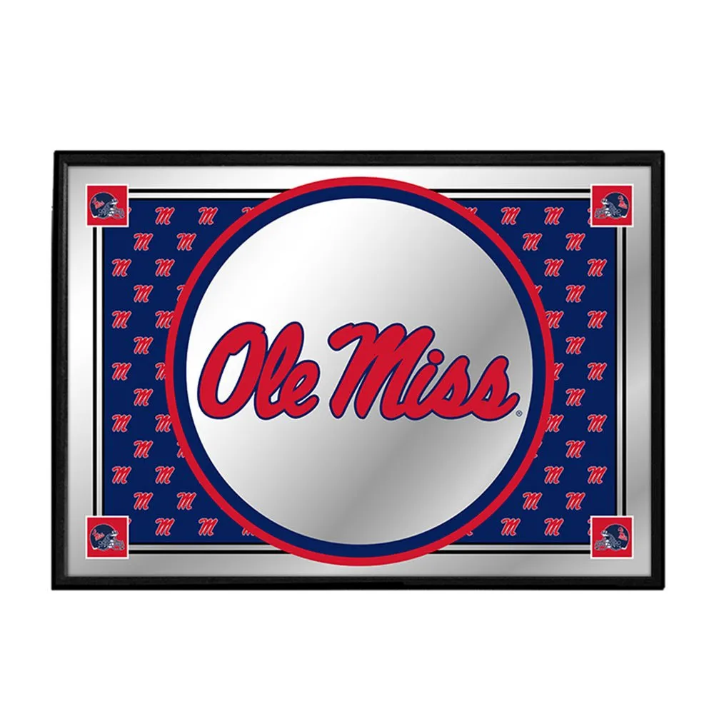 Ole Miss Rebels: Team Spirit - Framed Mirrored Wall Sign