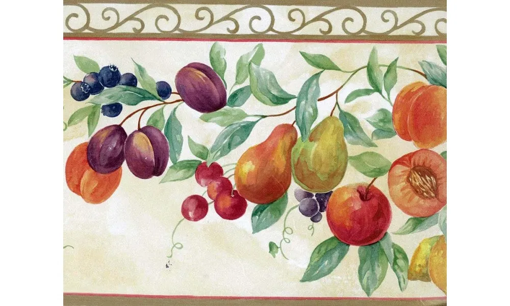 Orange Tropical Fruit 10004601 Wallpaper Border