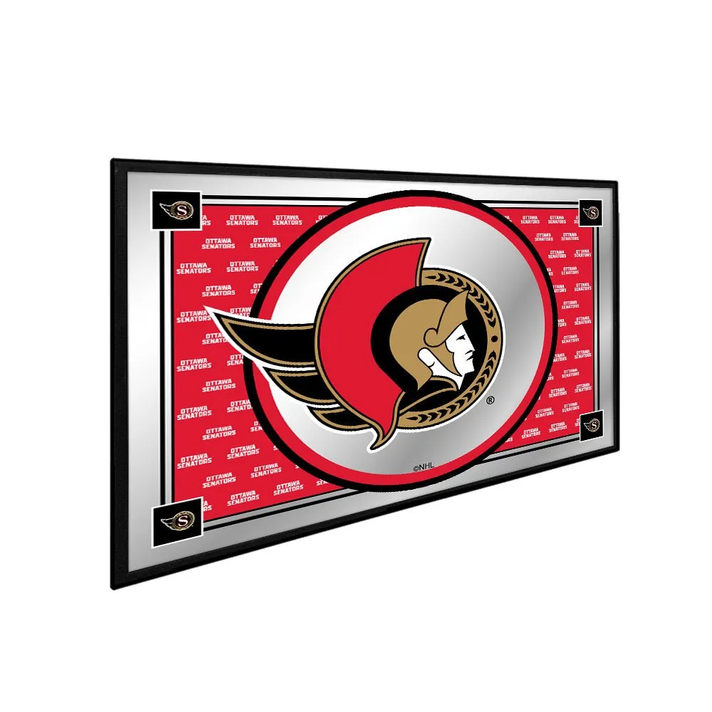 Ottawa Senators: Team Spirit - Framed Mirrored Wall Sign