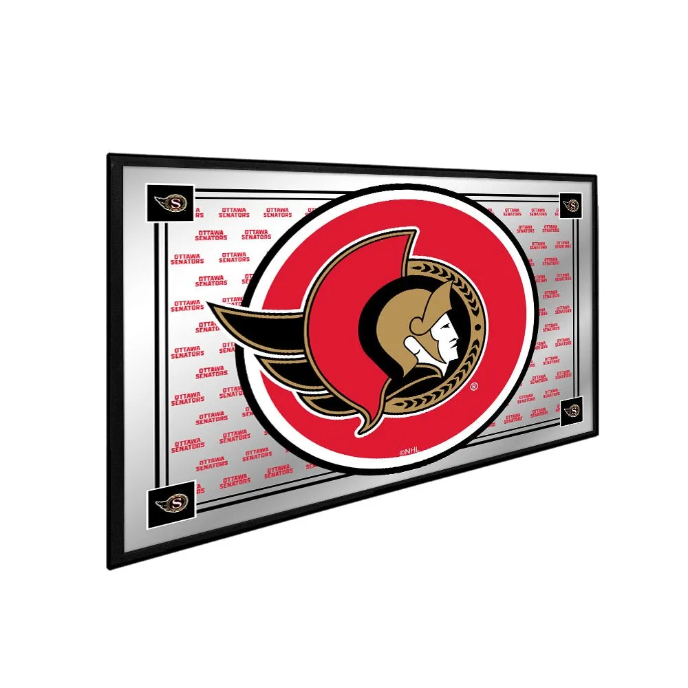 Ottawa Senators: Team Spirit - Framed Mirrored Wall Sign