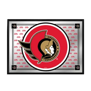 Ottawa Senators: Team Spirit - Framed Mirrored Wall Sign
