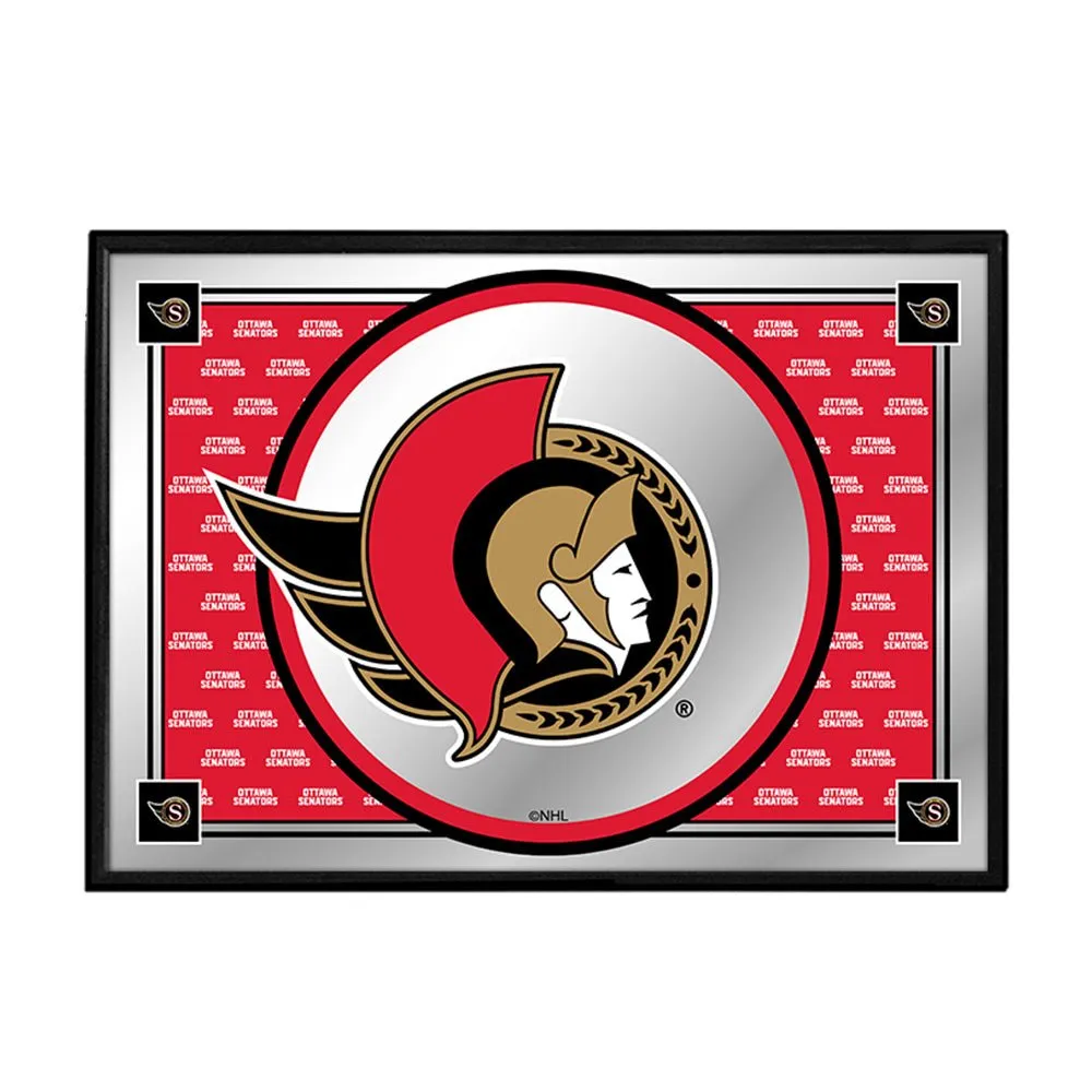 Ottawa Senators: Team Spirit - Framed Mirrored Wall Sign