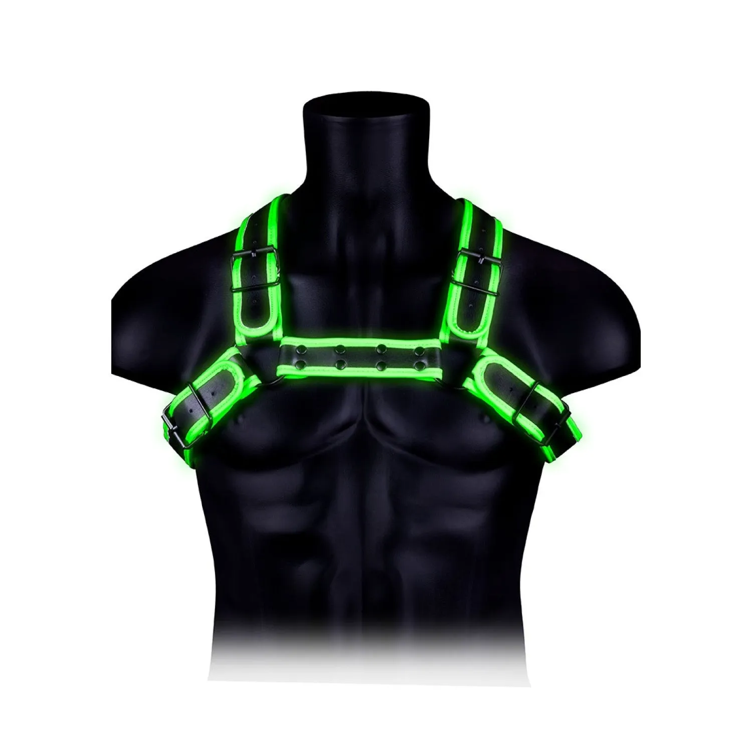 Ouch! Glow in the Dark Bulldog Harnais avec boucle