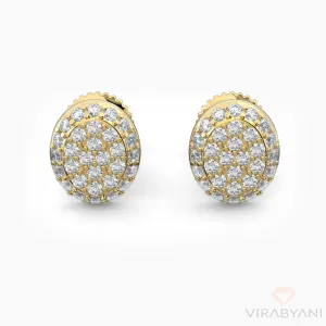 Oval Shaped AMoré Pavé Stud Earrings With 0.50 ct. Diamonds