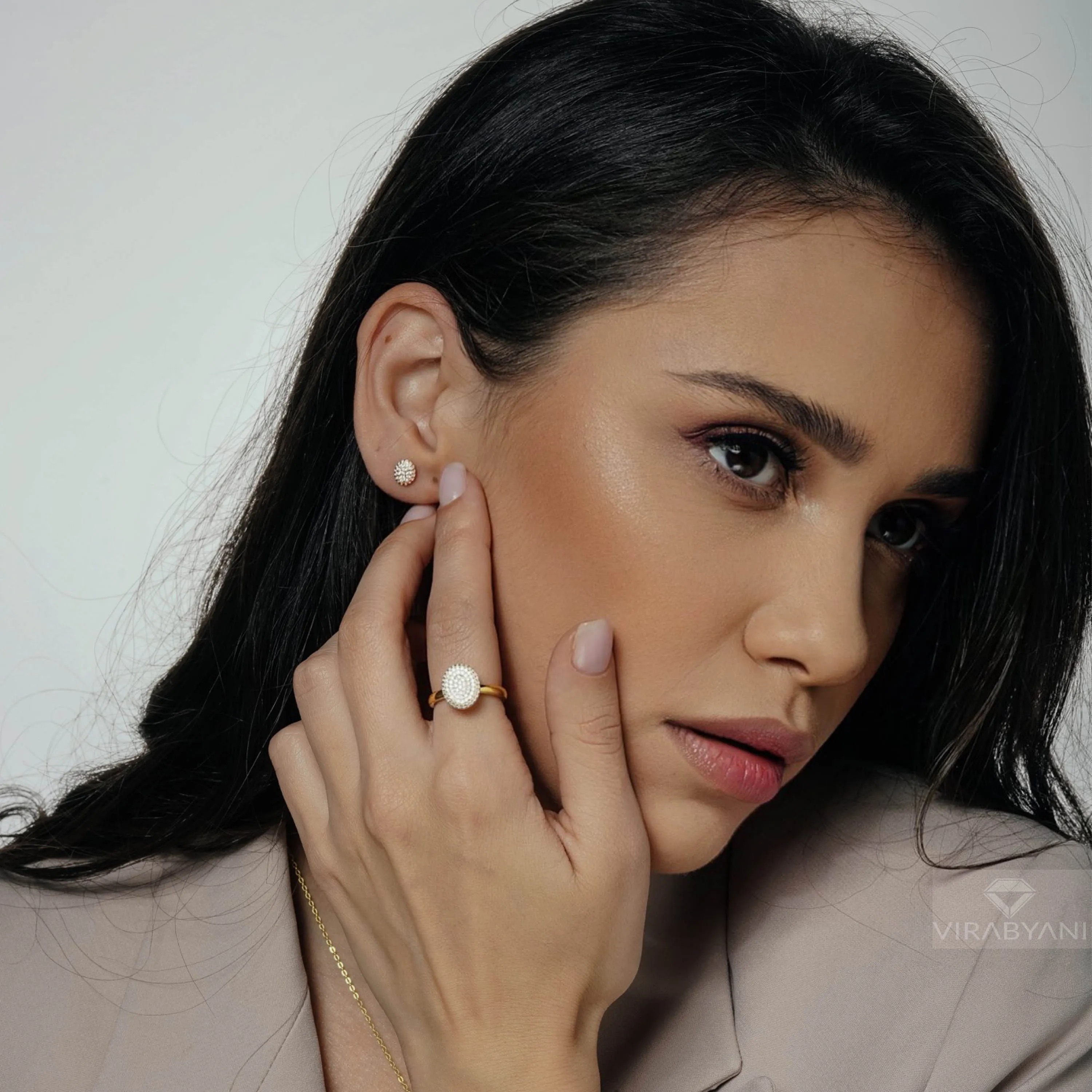 Oval Shaped AMoré Pavé Stud Earrings With 0.50 ct. Diamonds