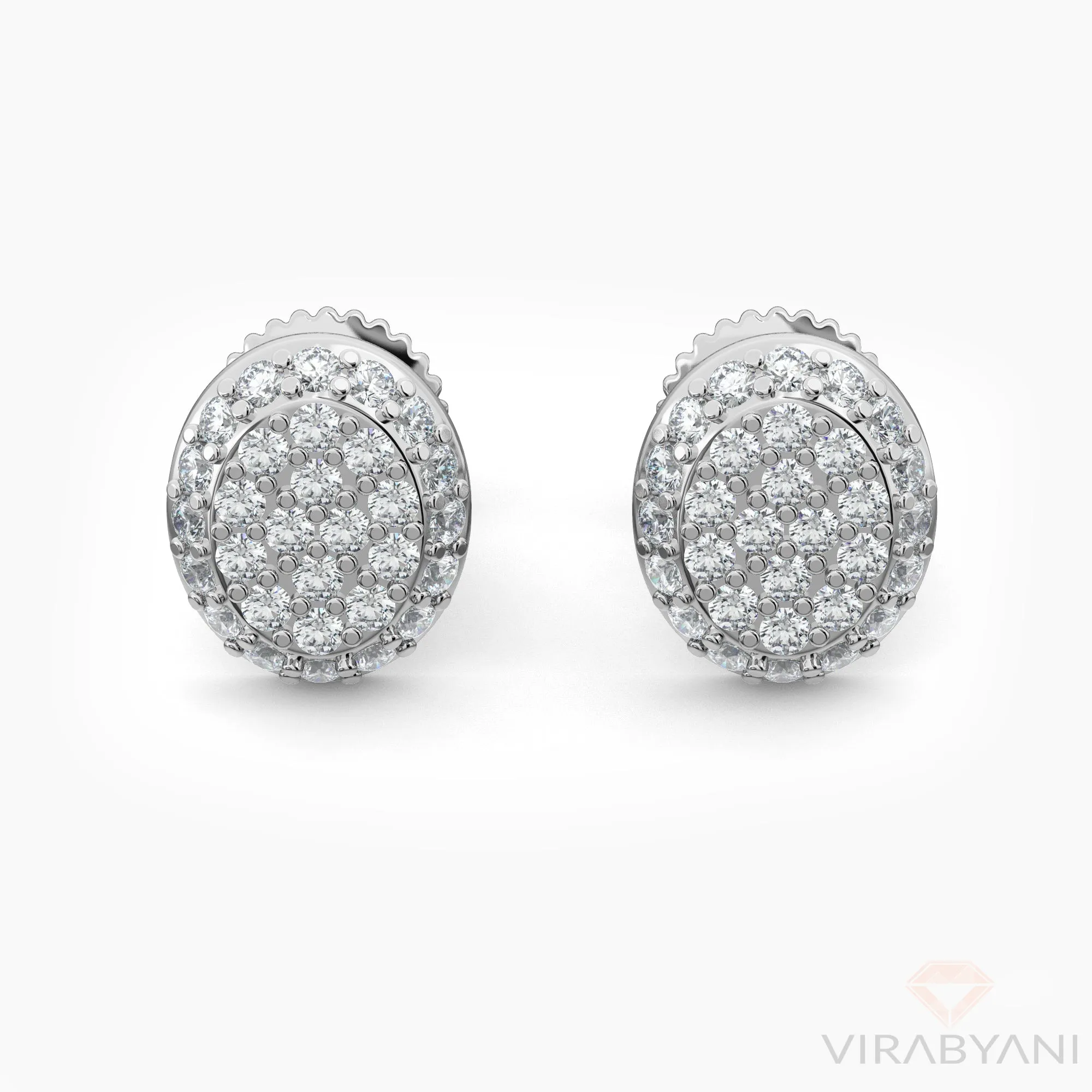 Oval Shaped AMoré Pavé Stud Earrings With 0.50 ct. Diamonds