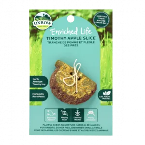 Oxbow Enriched Life Timothy Apple Slice Chew Toy for Small Animals