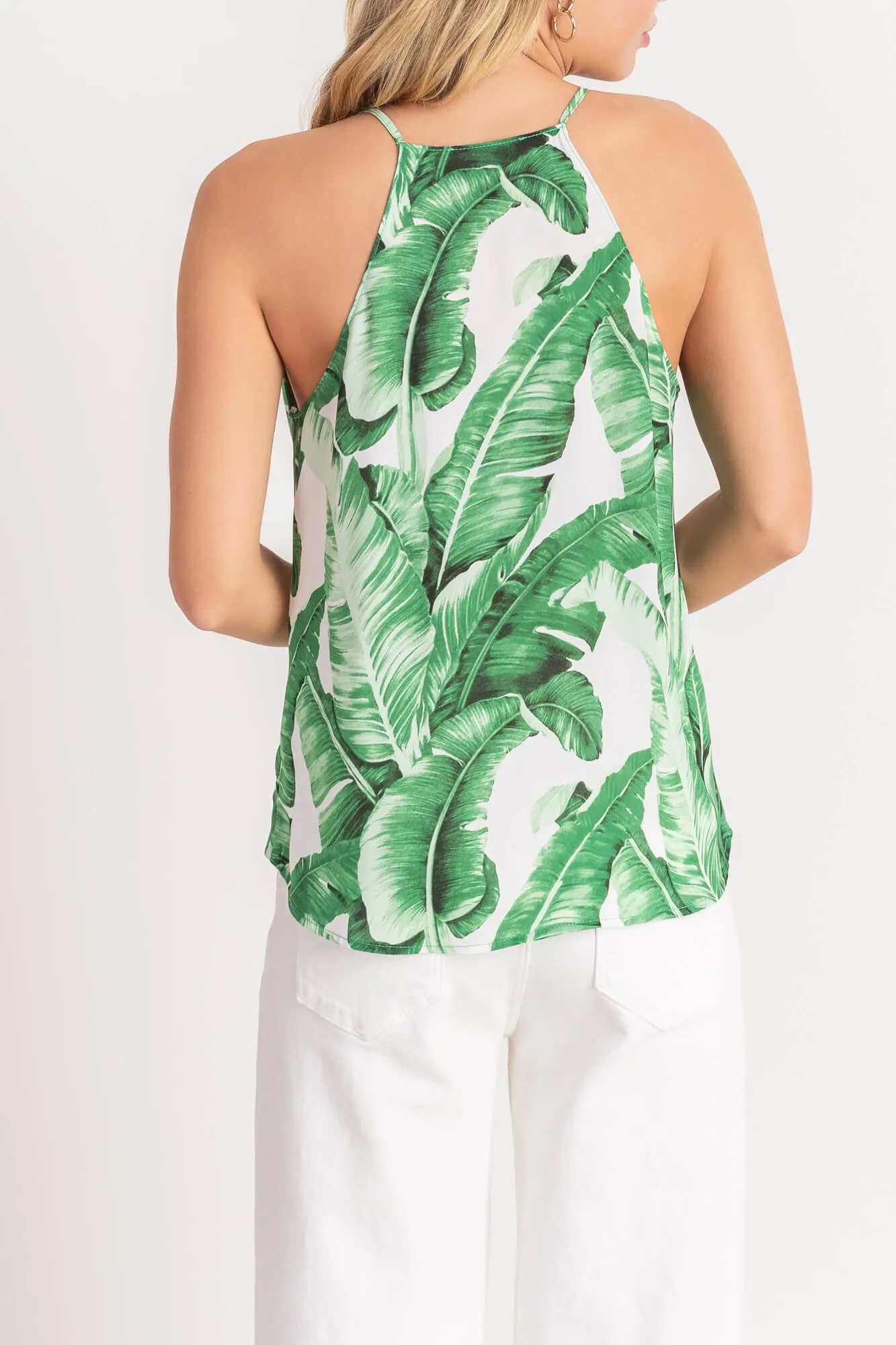 Palm Leaf Wrap Cami