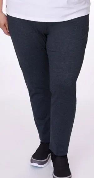 Pantalon Chicory Car. Taille Plus - Bleu