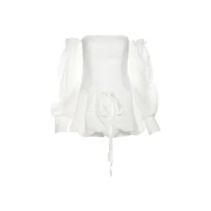 Party Retro Princess Mini Dress Intellectual Elegant Avant-Garde Women Strapless Dress w/ Matching Shorts & Sleeves