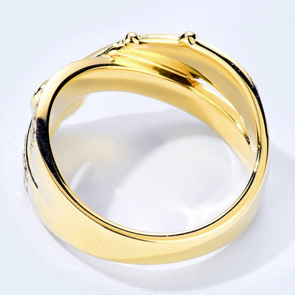 Pave Diamond Belt Buckle Ring