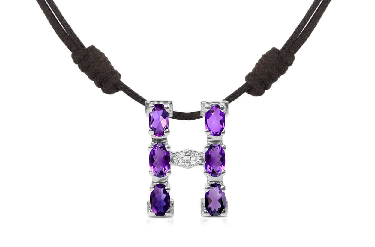 Pendant Letter H Initial 18kt Gold