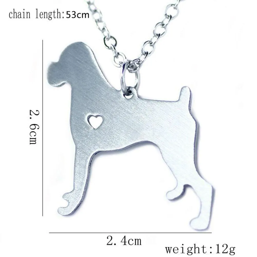 Personalized DIY Puppy Stainless Steel Necklace Pet Dog Pendant Animal Lovers Best Christmas Gift