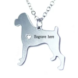 Personalized DIY Puppy Stainless Steel Necklace Pet Dog Pendant Animal Lovers Best Christmas Gift