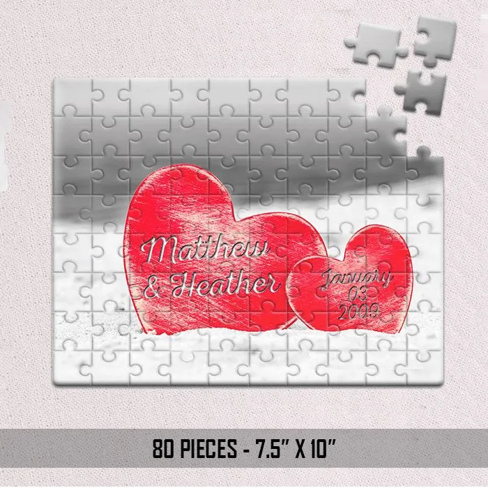 Personalized Silhouette Of Love Jigsaw Puzzles