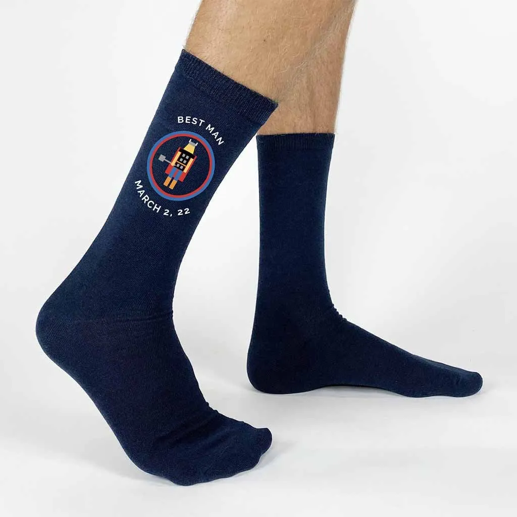 Personalized Super Hero Inspired Wedding Socks